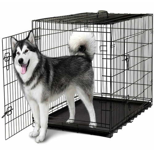 Dog-Collapsible-Crate-ABS-Tray-in-Black-Vein-40313-14-15