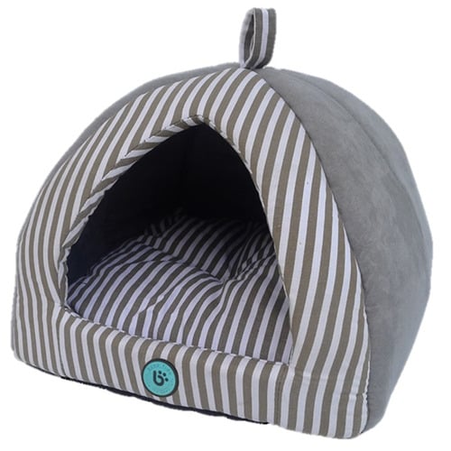 Pyramid Medium Bed Striped Suede