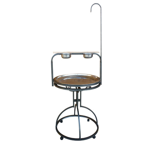 Cockyland Plus Bird Stand in White Vein