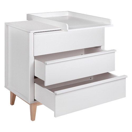 White Troll Scandy 3 Drawer Dresser | Temple & Webster