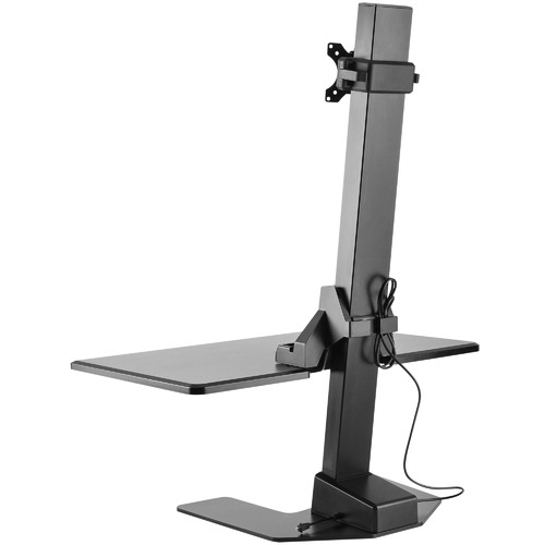 EDT10 Single Monitor Stand with Adjustable Keyboard Tray