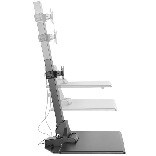 EDT10 Single Monitor Stand with Adjustable Keyboard Tray