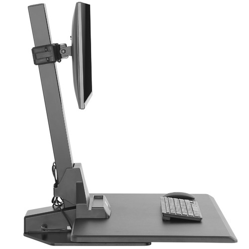 EDT10 Single Monitor Stand with Adjustable Keyboard Tray