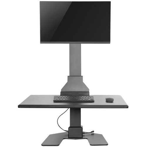 EDT10 Single Monitor Stand with Adjustable Keyboard Tray