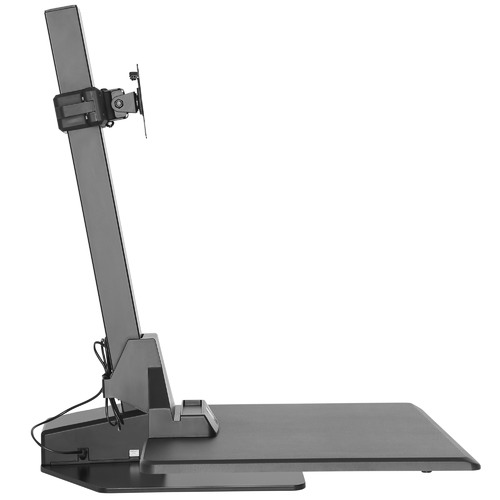 EDT10 Single Monitor Stand with Adjustable Keyboard Tray
