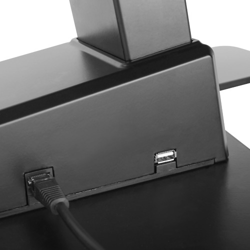 EDT10 Single Monitor Stand with Adjustable Keyboard Tray