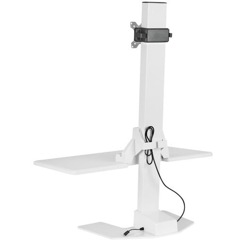 EDT10 Single Monitor Stand with Adjustable Keyboard Tray