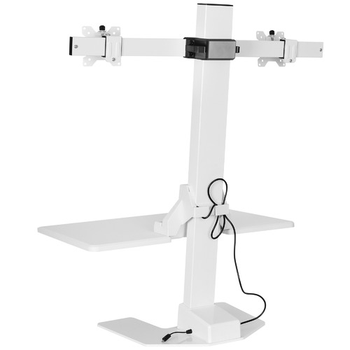 EDT10 Dual Monitor Stand with Adjustable Keyboard Tray