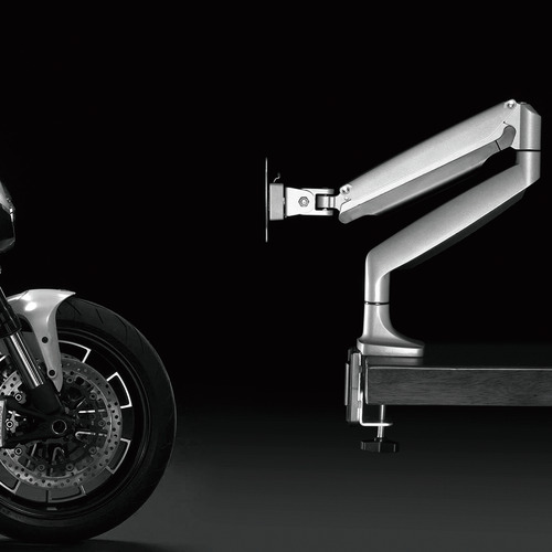 Grey Gromm Gas Spring Single Monitor Arm