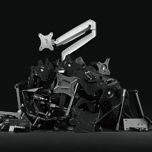 Grey Gromm Gas Spring Single Monitor Arm