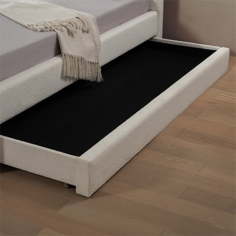Eira Boucle King Single Bed with Trundle