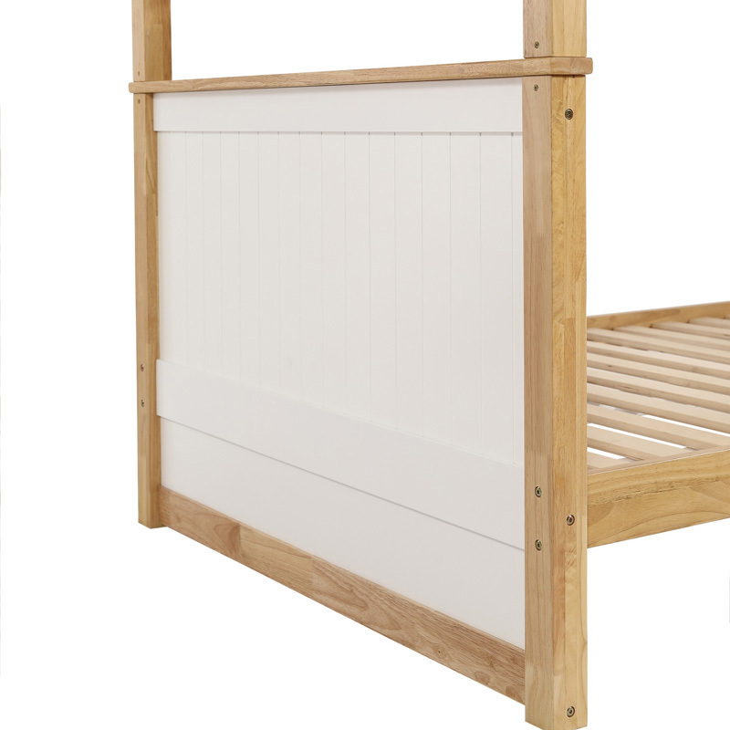 Midson King Single Rubberwood Bunk Bed with Trundle