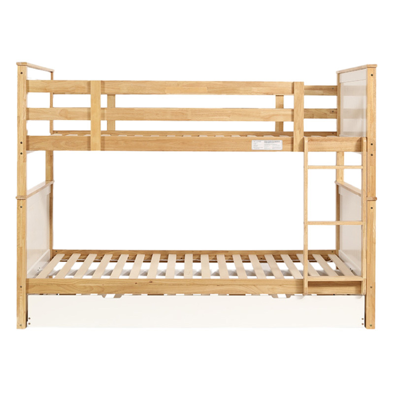 Midson King Single Rubberwood Bunk Bed with Trundle