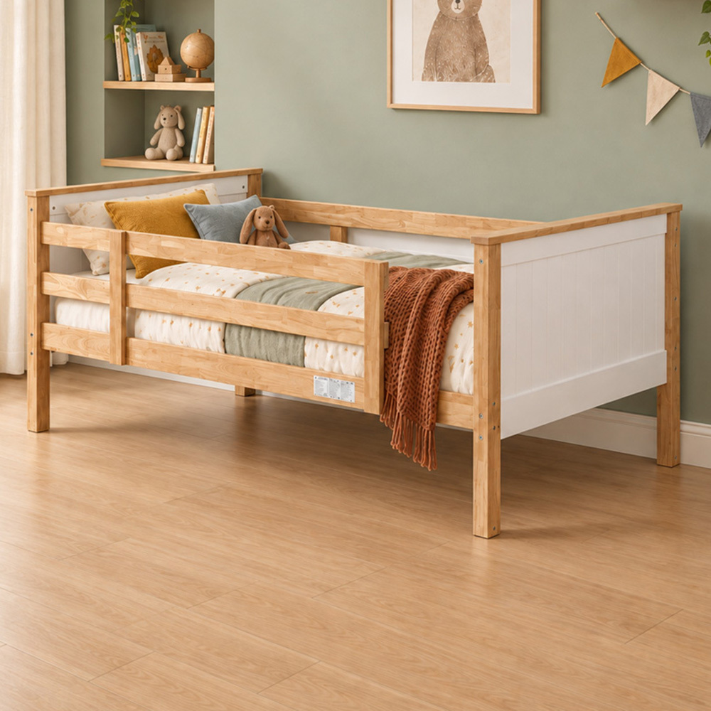 Midson King Single Rubberwood Bunk Bed with Trundle