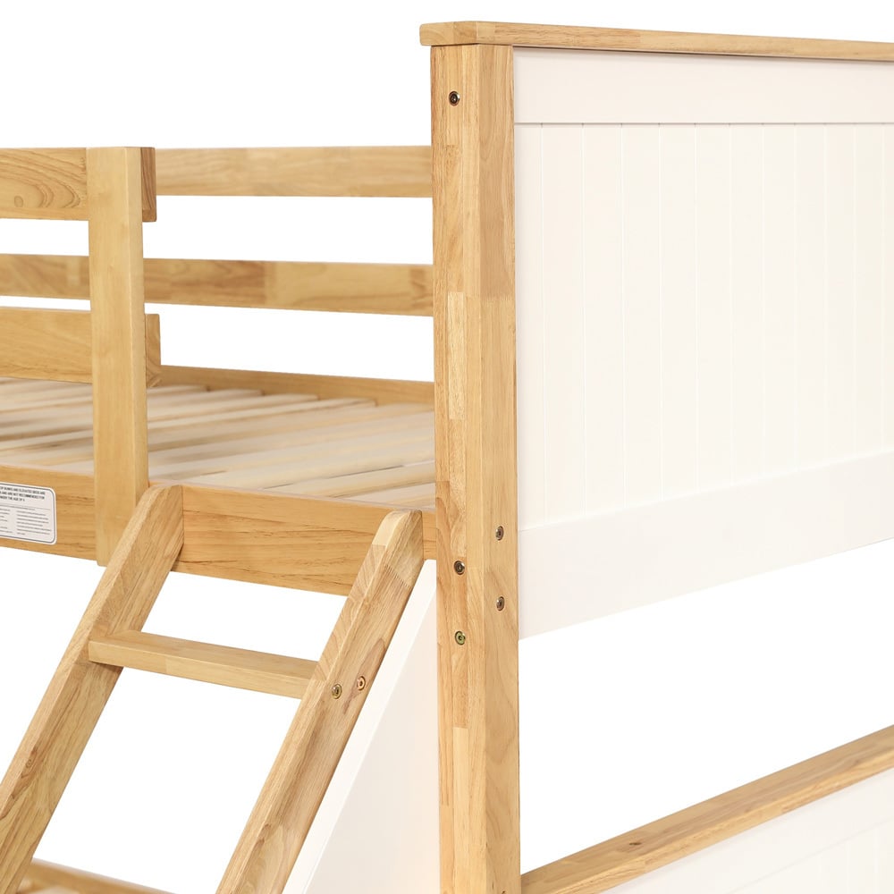 Richmond Single Over Double Rubberwood Bunk Bed with Drawers