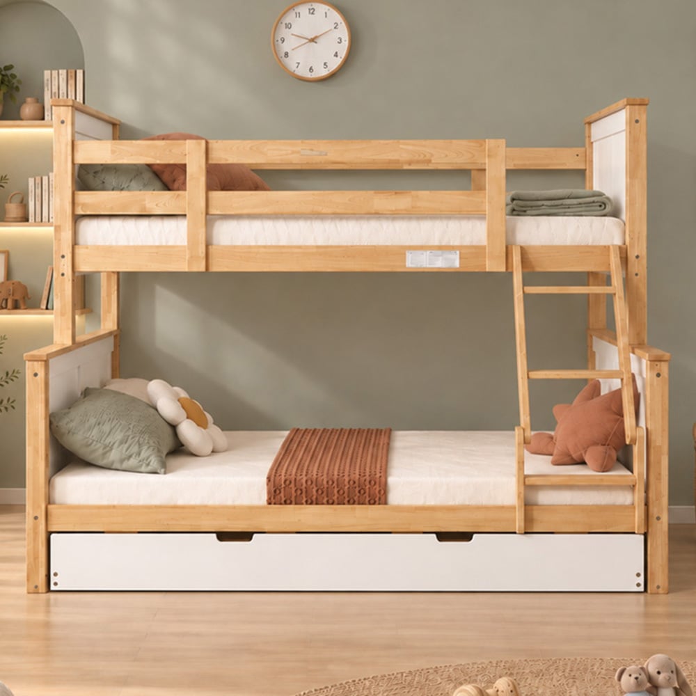 Richmond Single Over Double Rubberwood Bunk Bed with Trundle