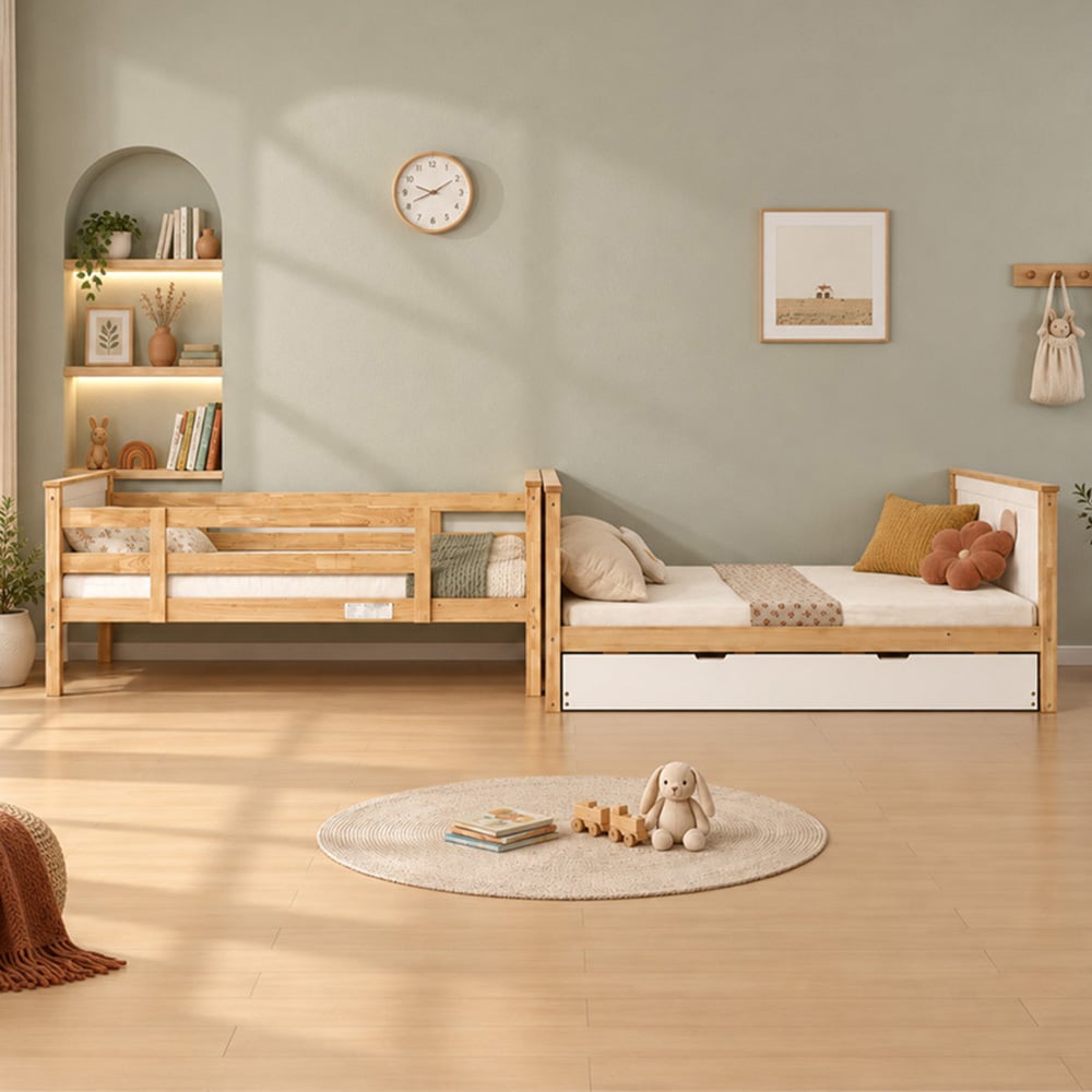 Richmond Single Over Double Rubberwood Bunk Bed with Trundle