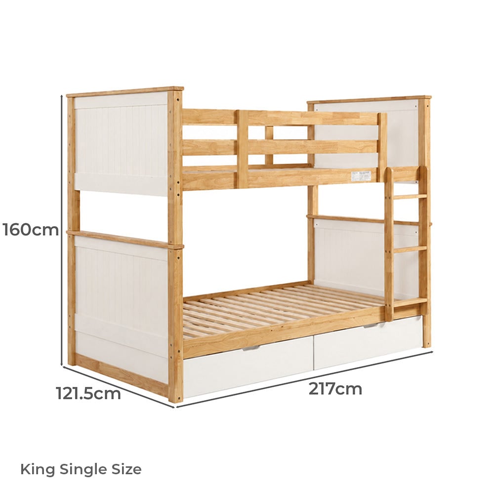 Midson King Single Bunk Bed with Drawers