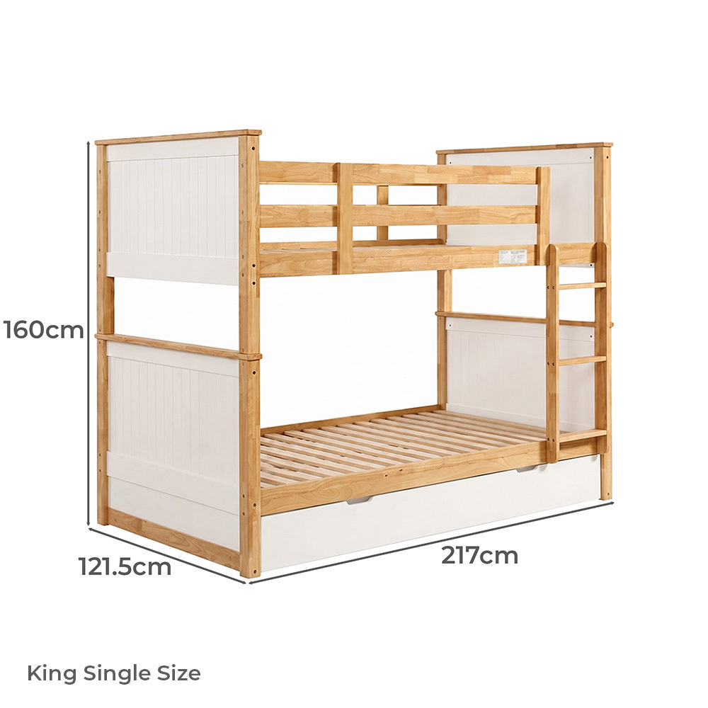 Midson King Single Bunk Bed with Trundle