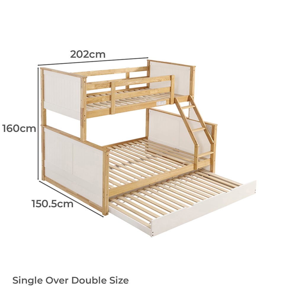 Midson Single Over Double Bunk Bed with Trundle