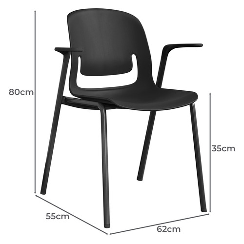 Danville Aluminium Visitor Chair with Arms