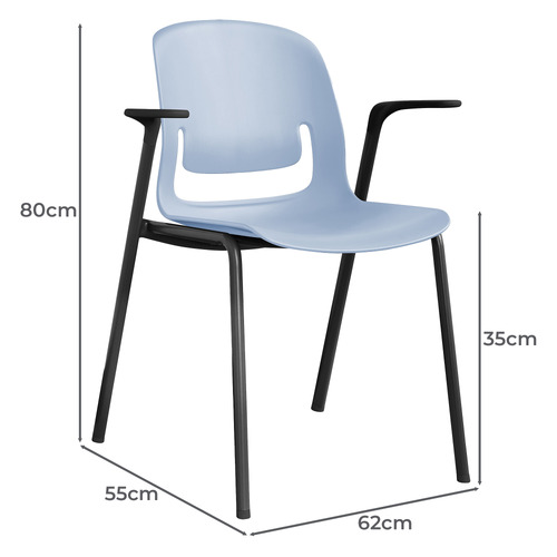 Danville Aluminium Visitor Chair with Arms