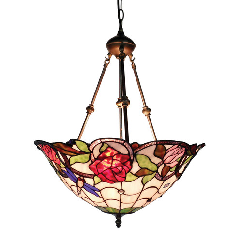 LunessaLighting Rose Stained Glass Pendant Light | Temple & Webster