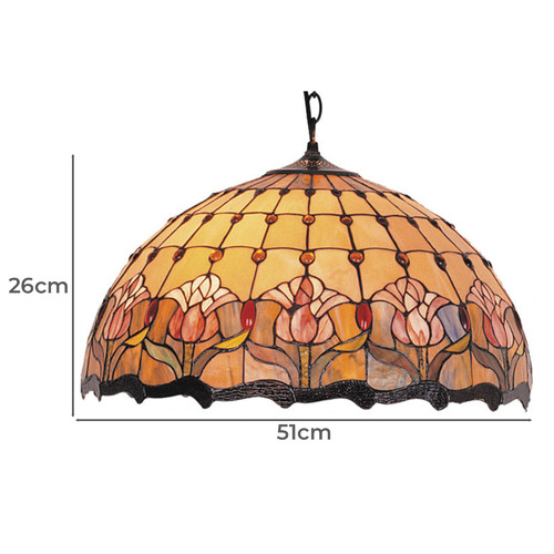 Dancing-Flowers-Stained-Glass-2-Light-Pendant