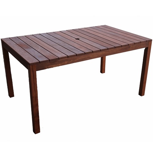 Rectangular Outdoor Wooden Dining Table, Patio Furniture The Woodlands