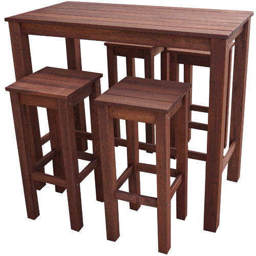 4 Seater Patio Outdoor Bar Table Set, Outdoor Furniture Bar Table Set