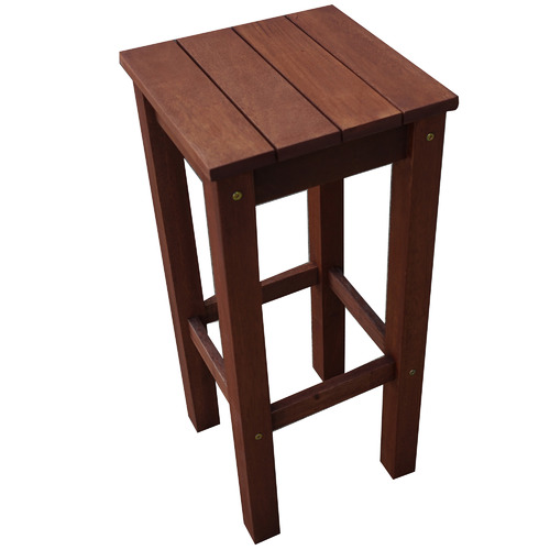 78cm Patio Shorea Wood Outdoor Barstool Temple Webster