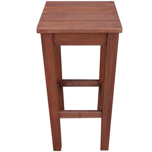 78cm Patio Shorea Wood Outdoor Barstool Temple Webster