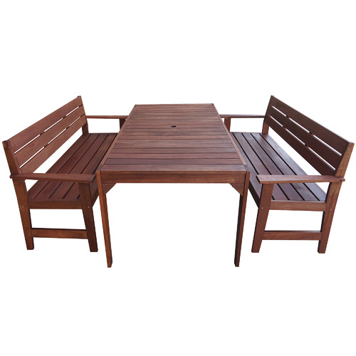 6 Seater Lazio Outdoor Dining Table & Bench Set