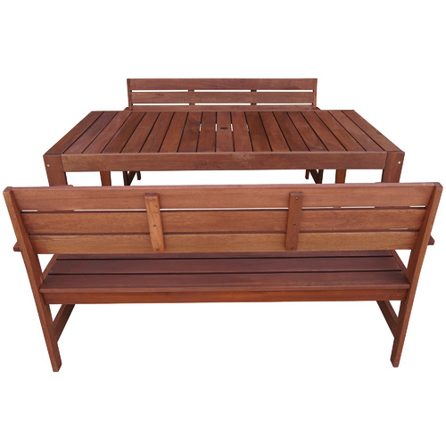 6 Seater Lazio Outdoor Dining Table & Bench Set