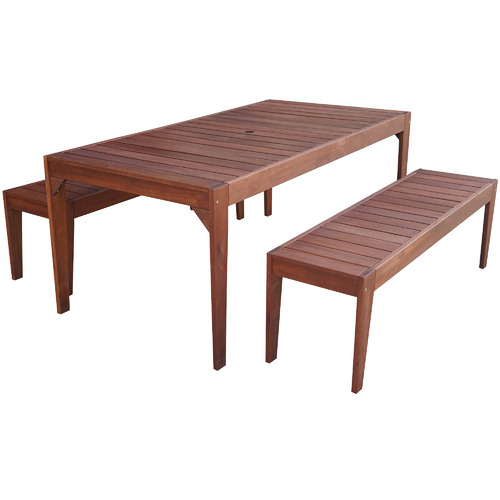 6 Seater Lazio Outdoor Dining Set with Backless Benches