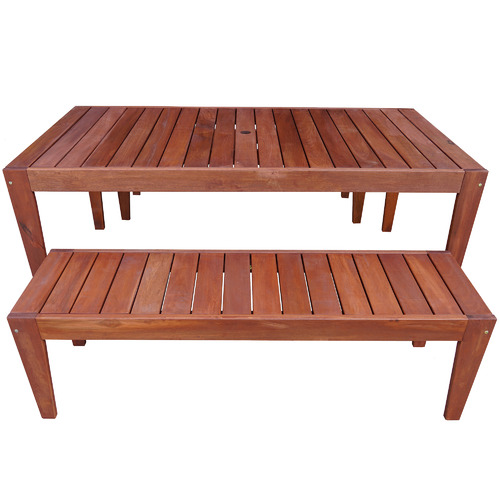 6 Seater Lazio Outdoor Dining Set with Backless Benches