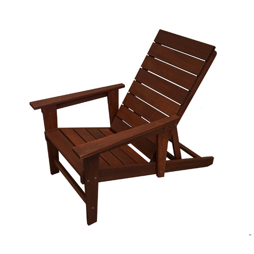 Lazio Shorea Wood Deck Chair with Footstool
