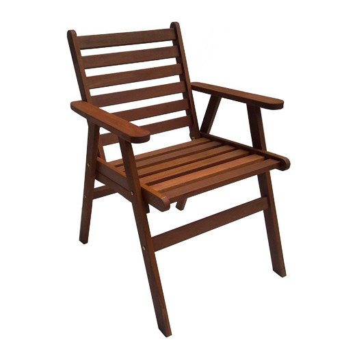 Woodlands Outdoor Furniture Monroe Shorea Wood Outdoor Dining Chairs