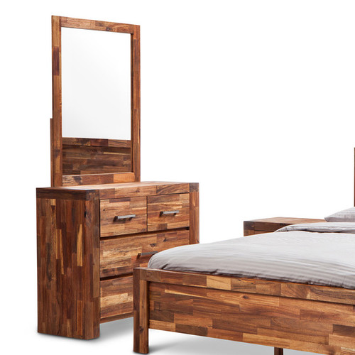 Continental Designs Acacia Maya 2 Drawer Bedside Table & Reviews | Temple & Webster