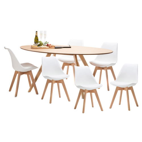 Betty-Dining-Table-with-6-Padded-Eames-Chairs