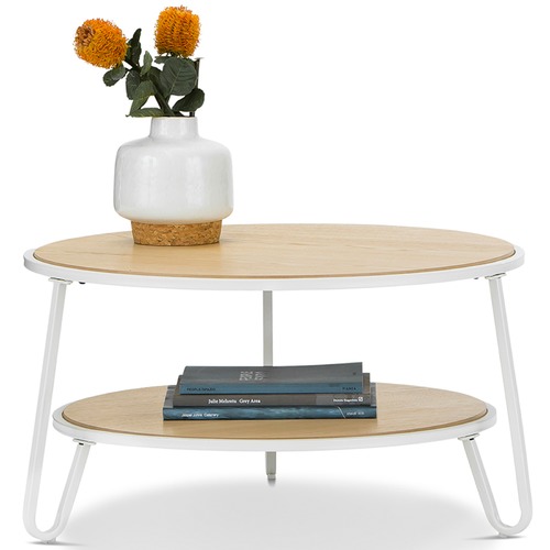 White Macy Round Coffee Table