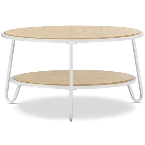 White Macy Round Coffee Table