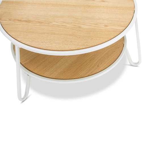 White Macy Round Coffee Table