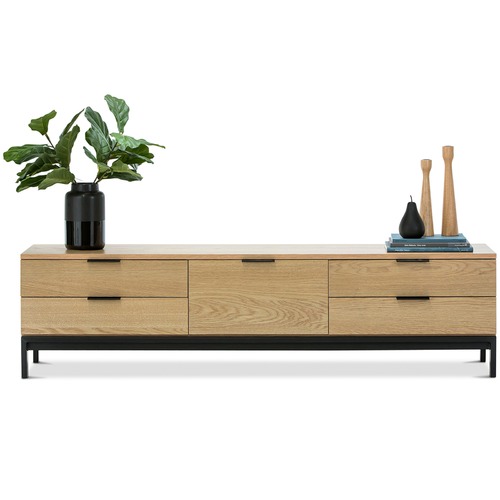 Macy Oak Veneer Entertainment Unit