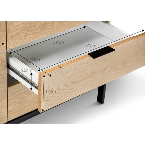Macy Oak Veneer Sideboard