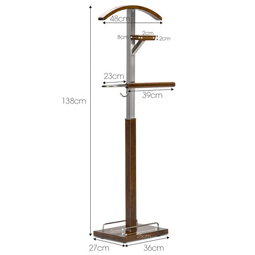 Honey Oak Eucalyptus Valet Stand