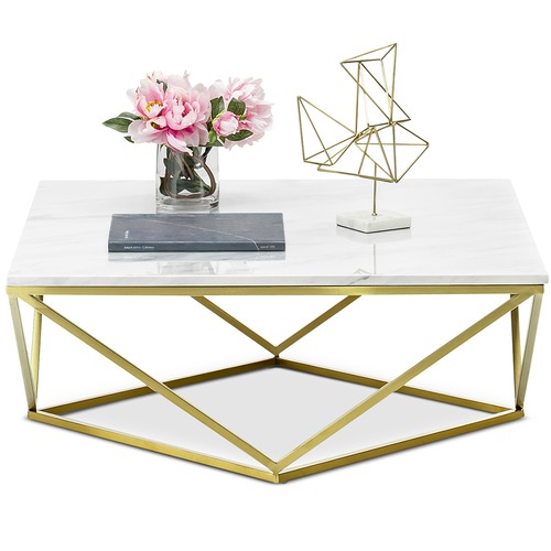 Continental Designs Brushed Gold Luxe Geo Marble Coffee Table Reviews Temple Webster - Gold Marble Coffee Table Continental Designs Brushed Gold Luxe Geo Marble Coffee Table Reviews Temple Webster - Gold Marble Coffee Table