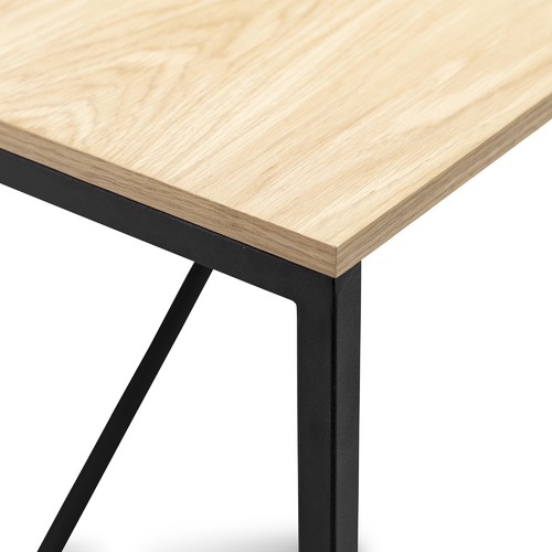 White Line Oak Dining Table & Eames Replica Chairs Set