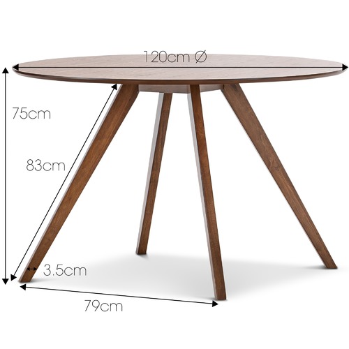 Continental Designs Milari Round Oak Dining Table | Temple & Webster