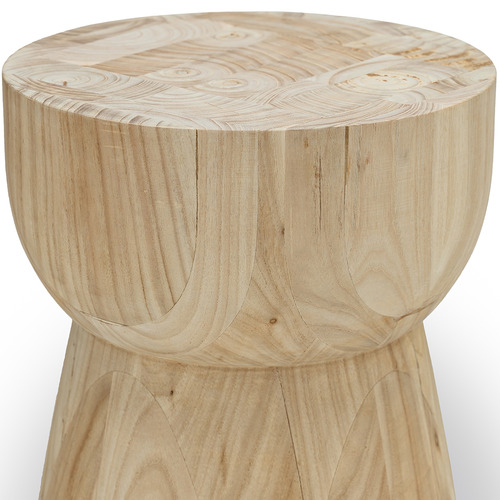 Natural Hourglass Eggcup Replica Wooden Stool